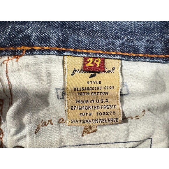 7 For All Mankind Dojo Jeans Women's Flared Faded Stretch Denim Sz 29 x 28 Y2K - Picture 8 of 12